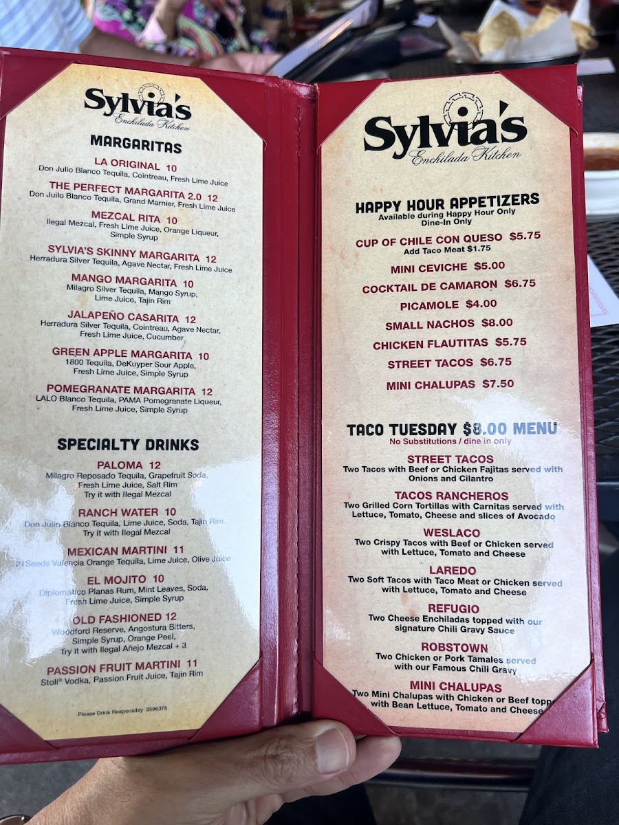 Sylvia's Enchilada Kitchen Menu - Image 1