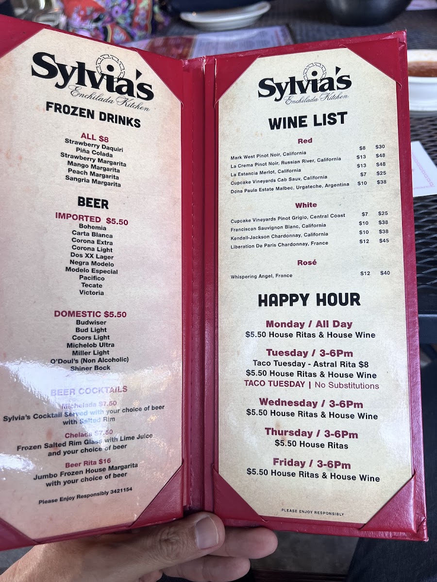 Sylvia's Enchilada Kitchen Menu - Image 2